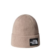 The North Face Logo Box Cuffed Beanie Unisex Σκούφος Μπεζ